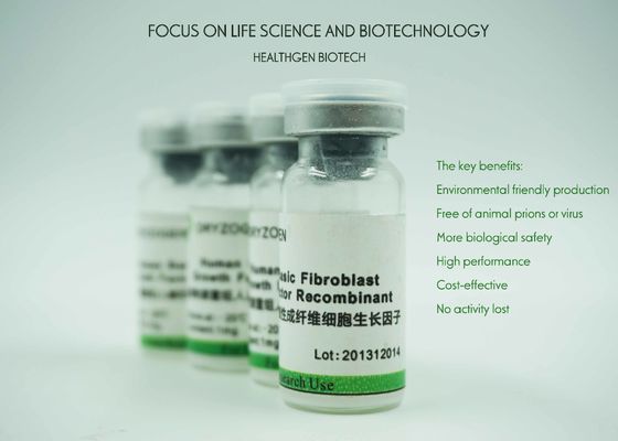 El factor de crecimiento blanco del bFGF liofilizado pulveriza el ingrediente medio mamífero 17KD del cultivo celular